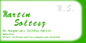 martin soltesz business card